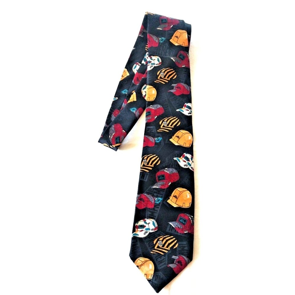 Home Improvement Men's Black 100% Polyester TV Show Tim's Work Hats Necktie